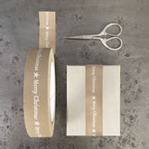 east-of-india-eco-kraft-tape-white-merry-christmas-50m|4765|Luck and Luck| 1